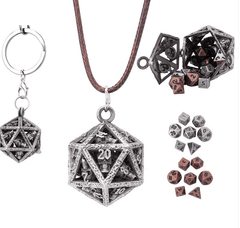 Grimskull's D20 Locket Gift Set - Ancient Silver